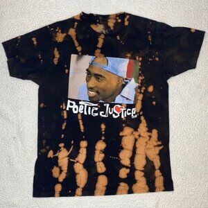 Tupac Poetic Justice Bleached T-Shirt: Size Medium
